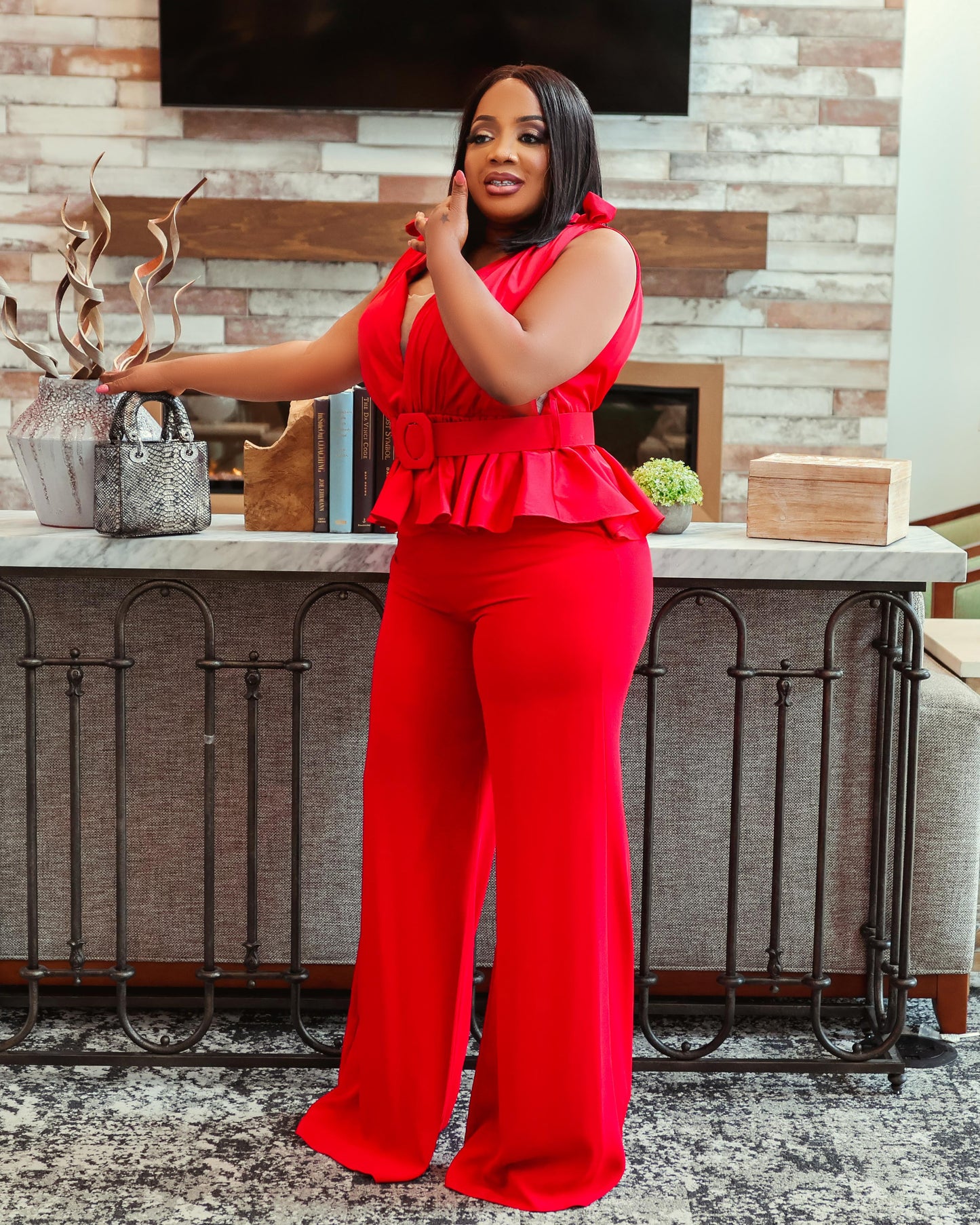 Glamorous Red Jumpsuit