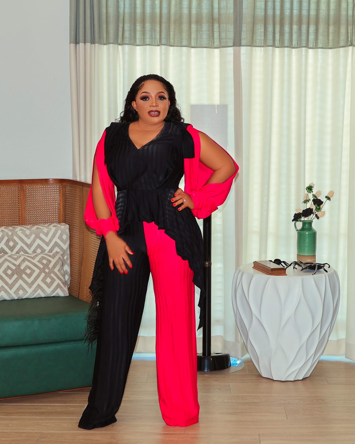Red and Black Jumpsuit