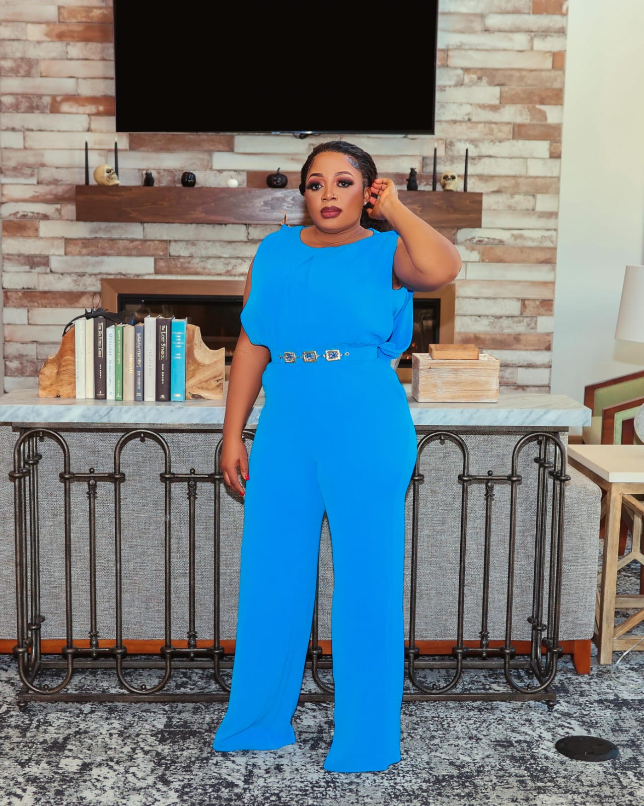 Elegant Blue Jumpsuit
