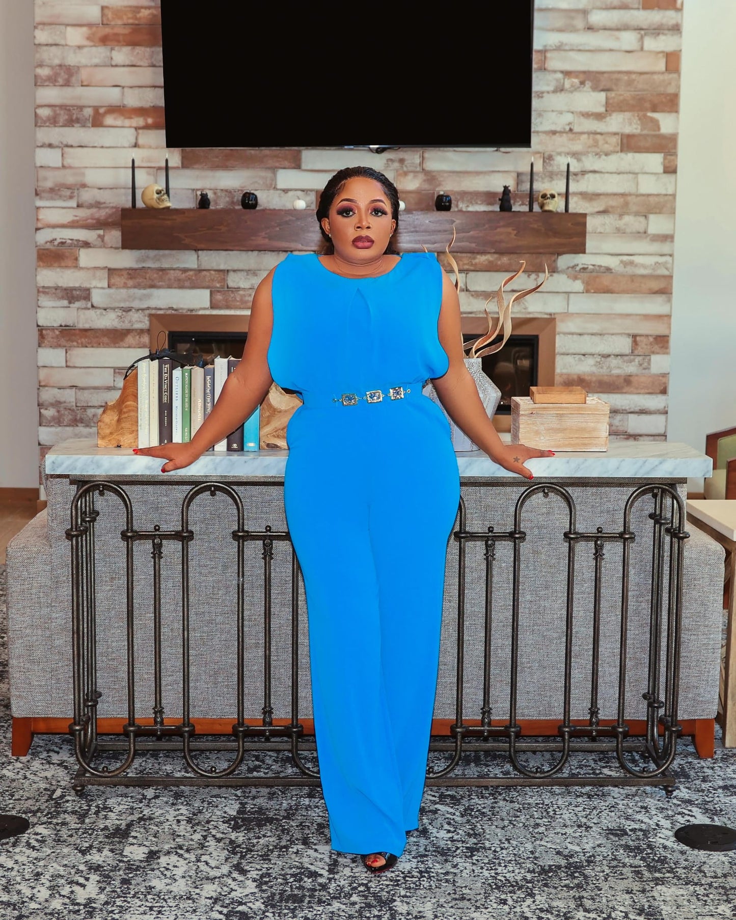 Elegant Blue Jumpsuit