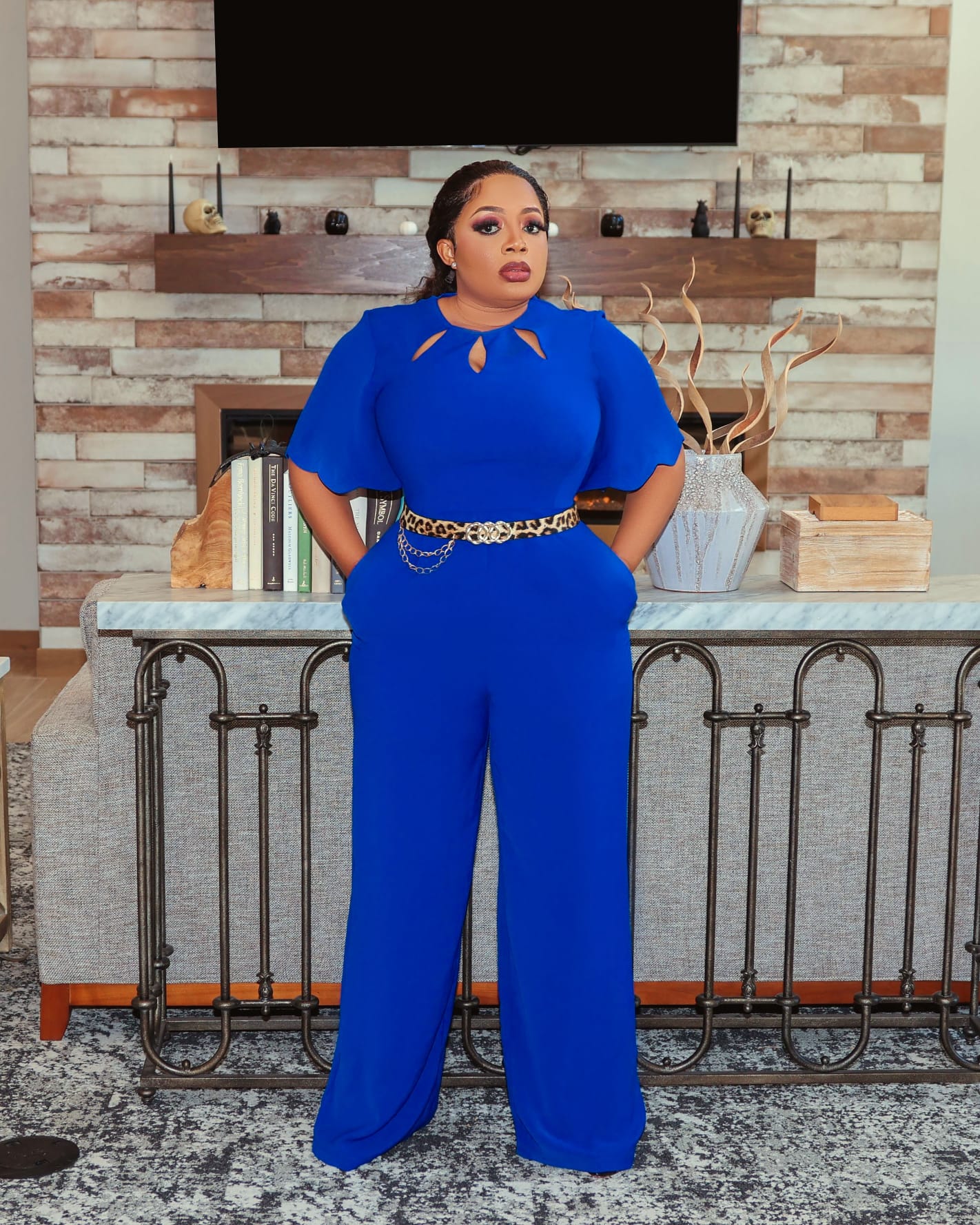 Elegant Blue Jumpsuit