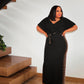 Black color beaded design dress