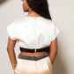 Trendy White and Biege 2 Piece Set